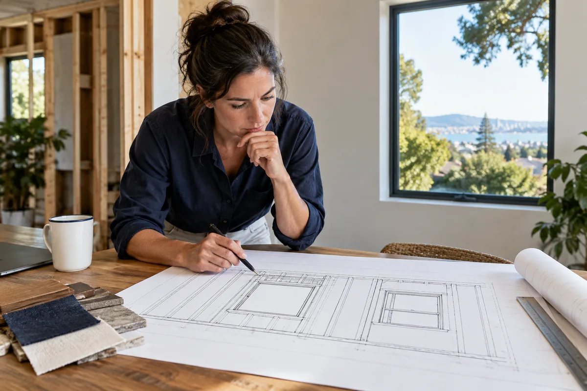 New window opening drawn onto a wall plan beside existing unaltered wall.